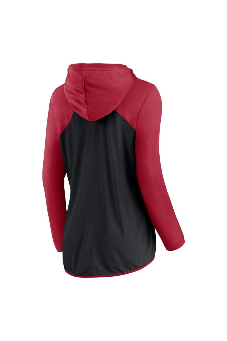 Women's Fanatics Branded Black/Red Atlanta Falcons Forever Fan Full-Zip Hoodie, Alternate, color, Black