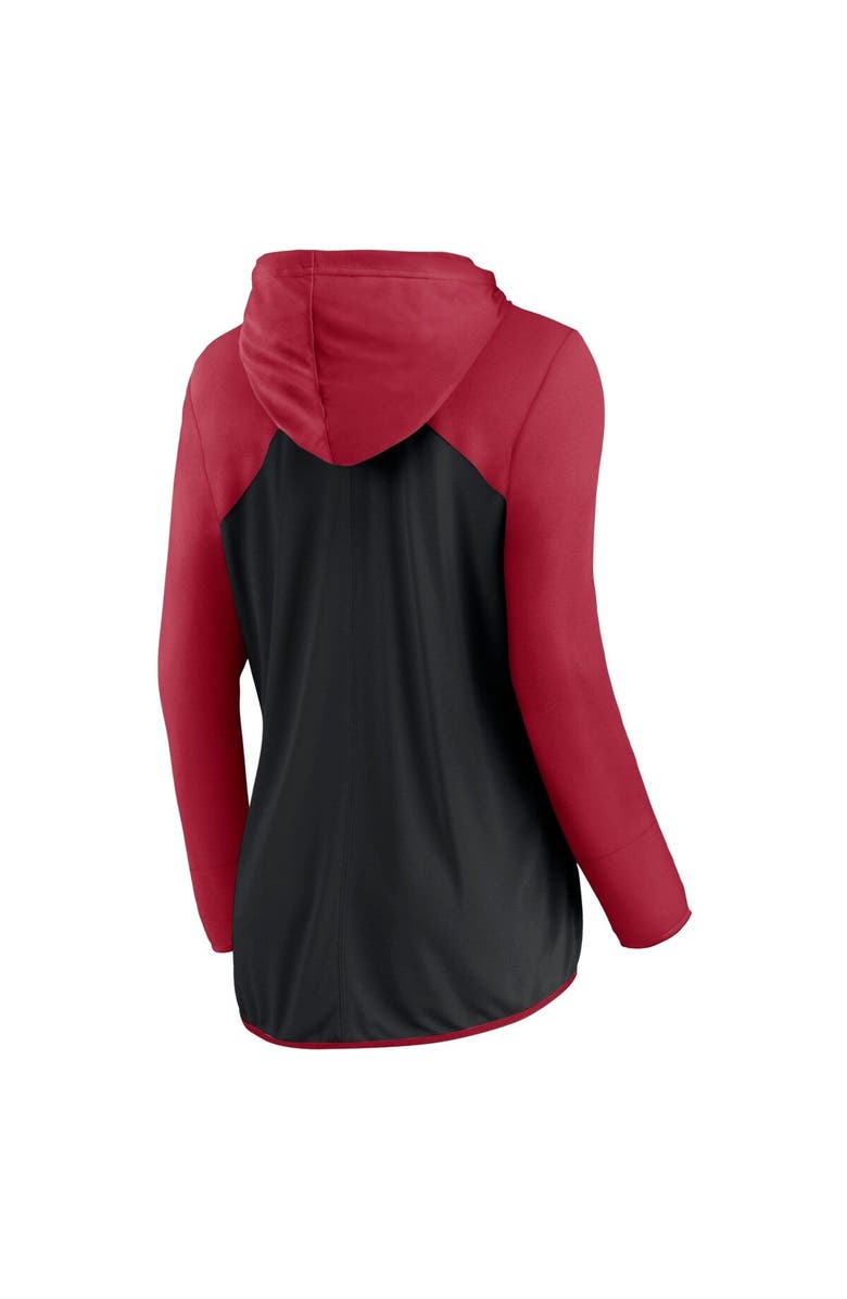 FANATICS Women's Fanatics Branded Black/Red Atlanta Falcons Forever Fan Full-Zip Hoodie, Alternate, color, Black