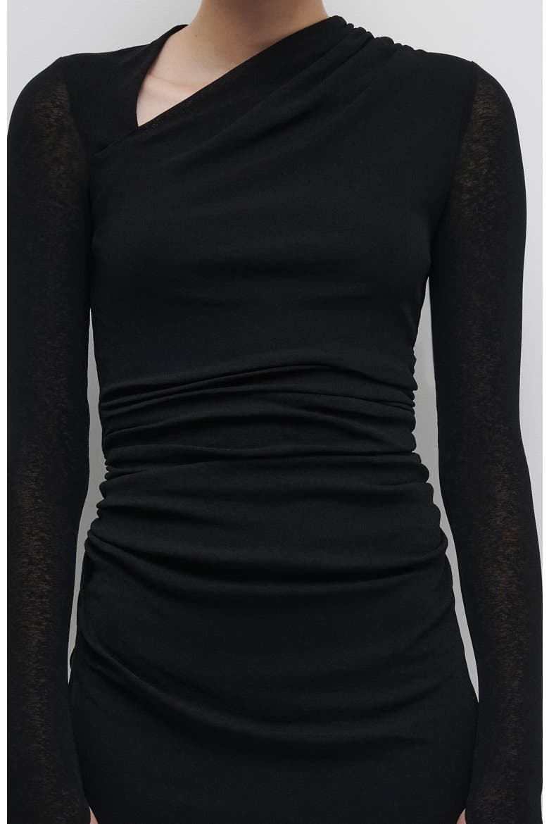 Calista Mesh Dress, Alternate, color, Espresso