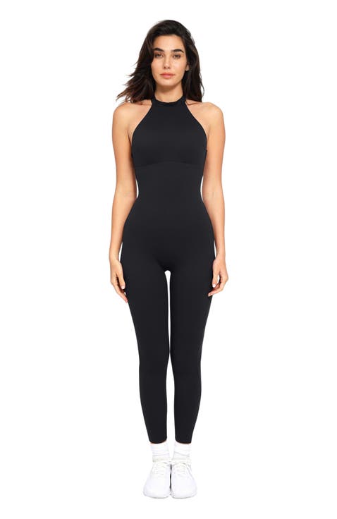 Shapewear Body-Sculpting Halter Neck Jumpsuit