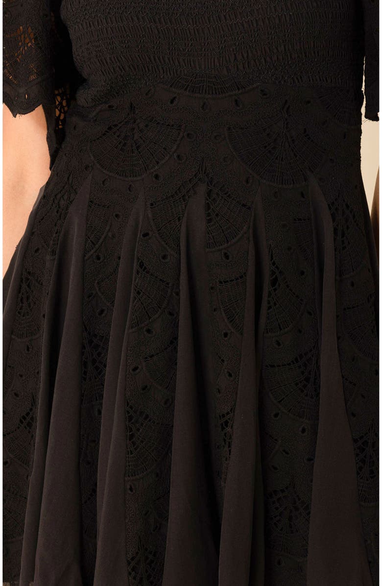 Hale Bob Journi Eyelet Dress, Alternate, color, 