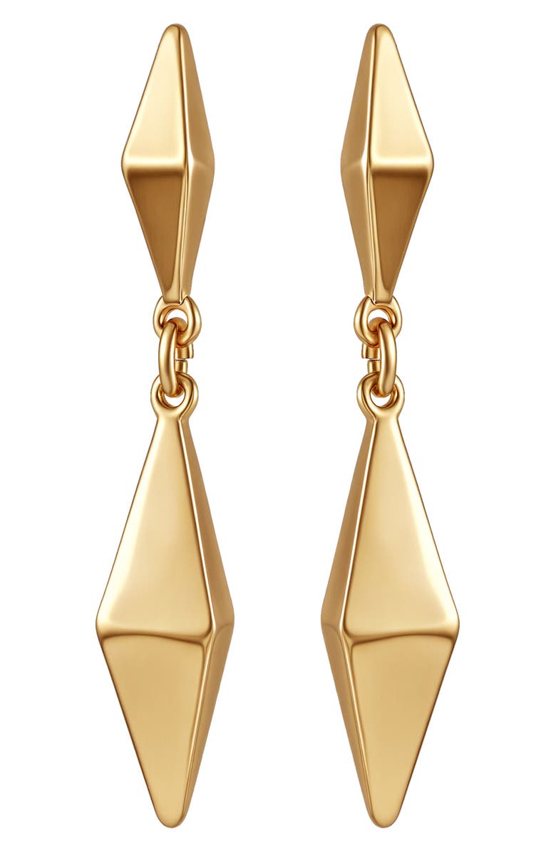 Vince Camuto Pyramid Linear Drop Earrings, Main, color, Gold