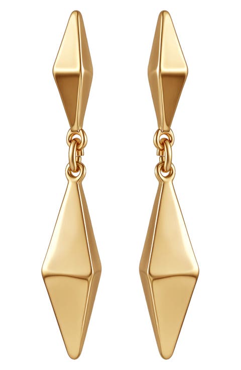 Pyramid Linear Drop Earrings