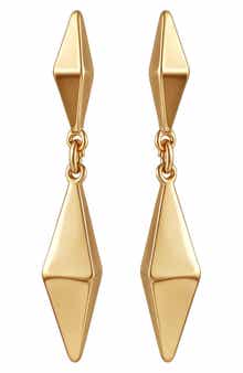 Pyramid Linear Drop Earrings