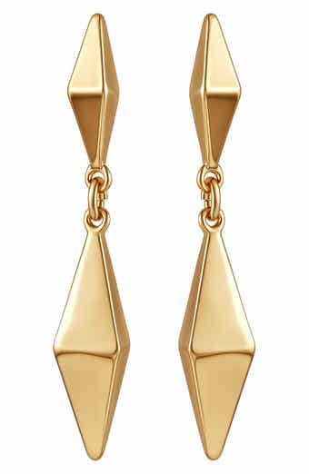 Pyramid Linear Drop Earrings