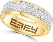 EFFY Men's Sterling Silver Pavé Zircon Ring