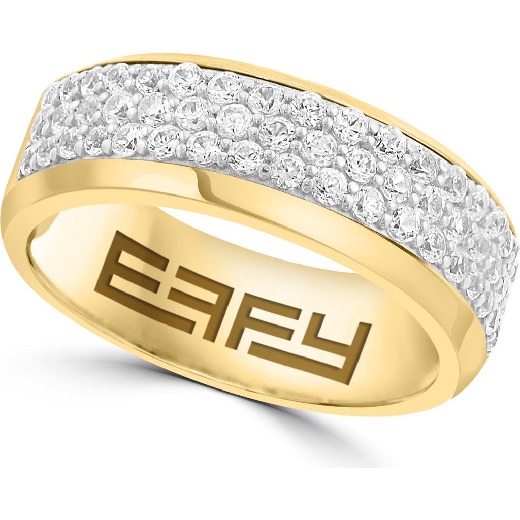 Effy Sterling Silver Pavé Zircon Ring In Gold