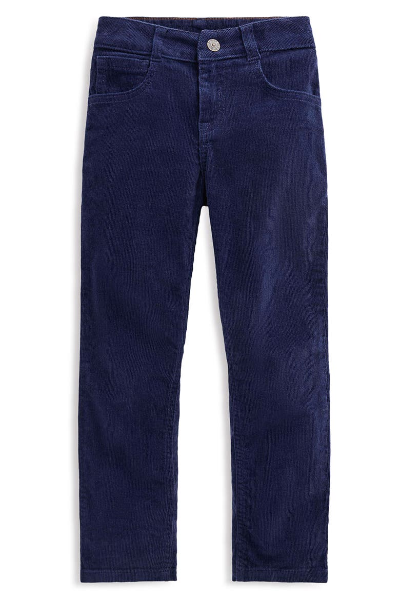 Kids' Slim Corduroy Trousers, Main, color, NAVY