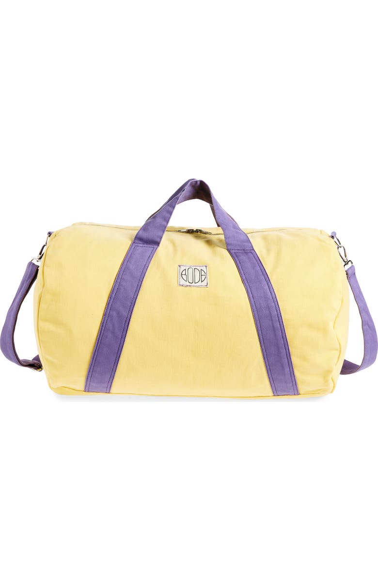 Bode Two-Tone Canvas Gym Bag, Main, color,