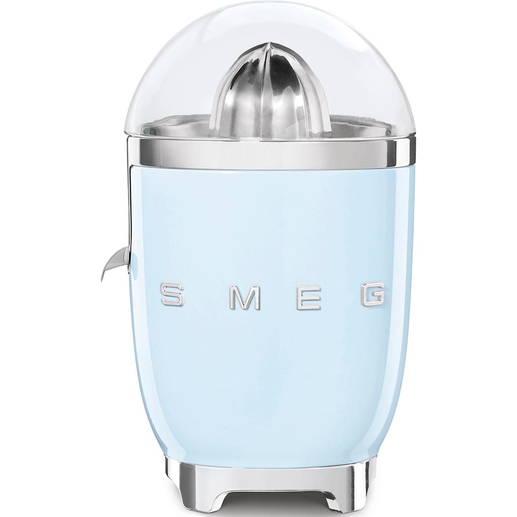 Smeg 50s Retro Style Aesthetic Citrus Juicer In Pastel Blue
