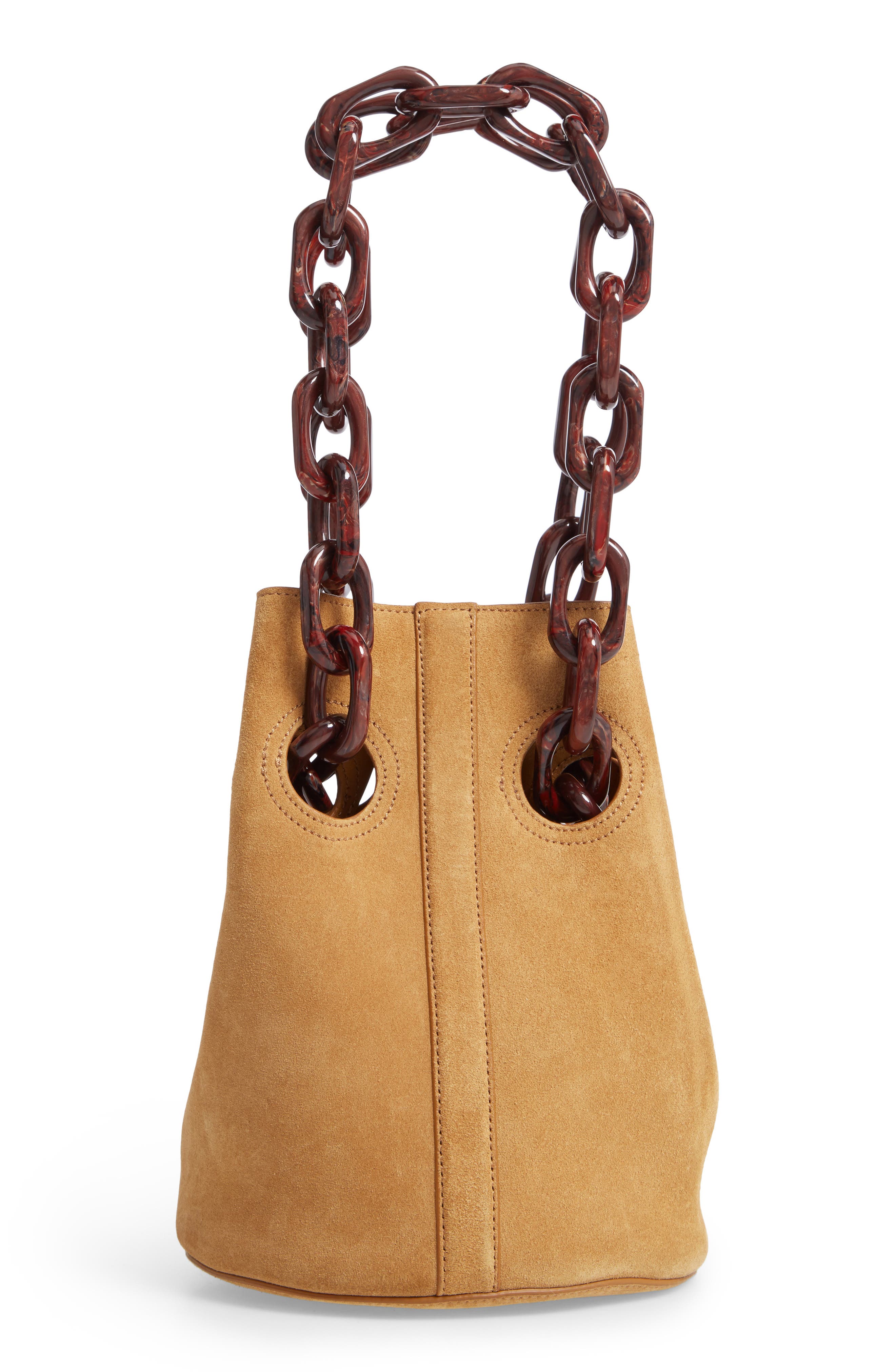 TRADEMARK Goodall Leather Bucket Bag, Main, color, 