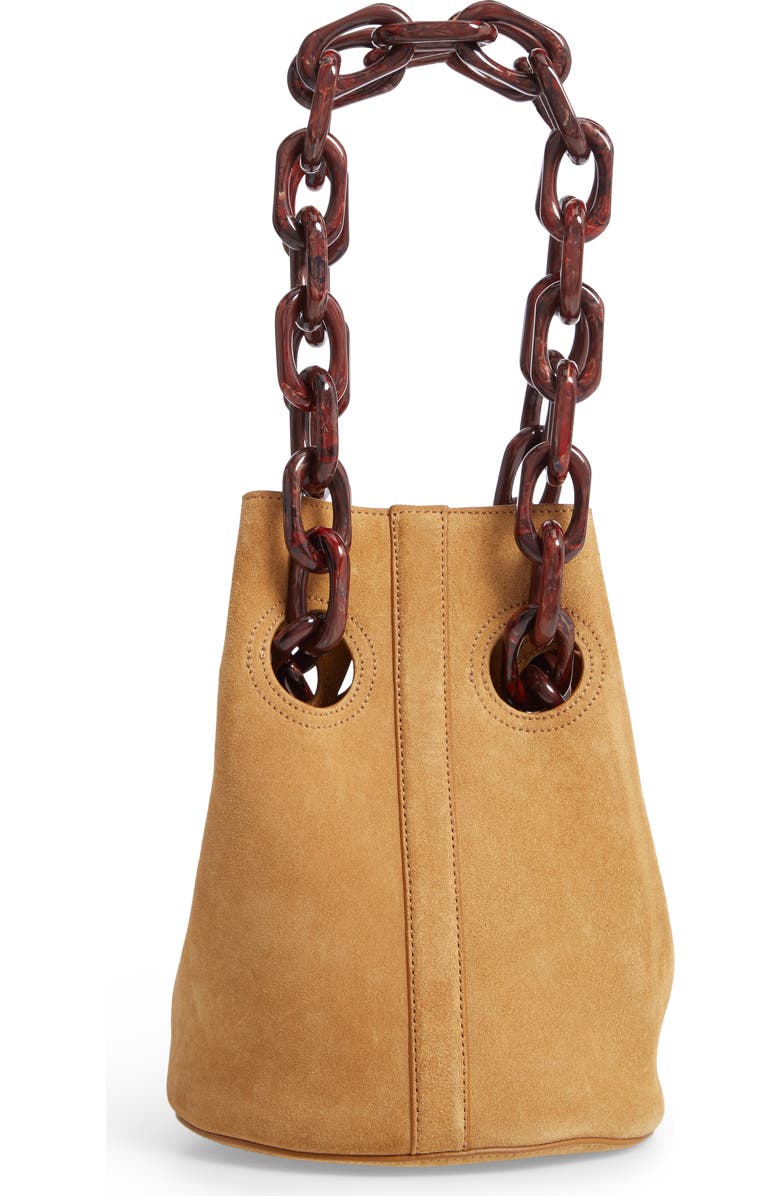 TRADEMARK Goodall Leather Bucket Bag, Main, color,