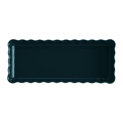 Emile Henry Slim Tart Dish In Ocean