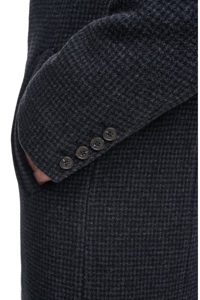 Check Flannel Coat, Alternate, color, CHARCOAL PLAID