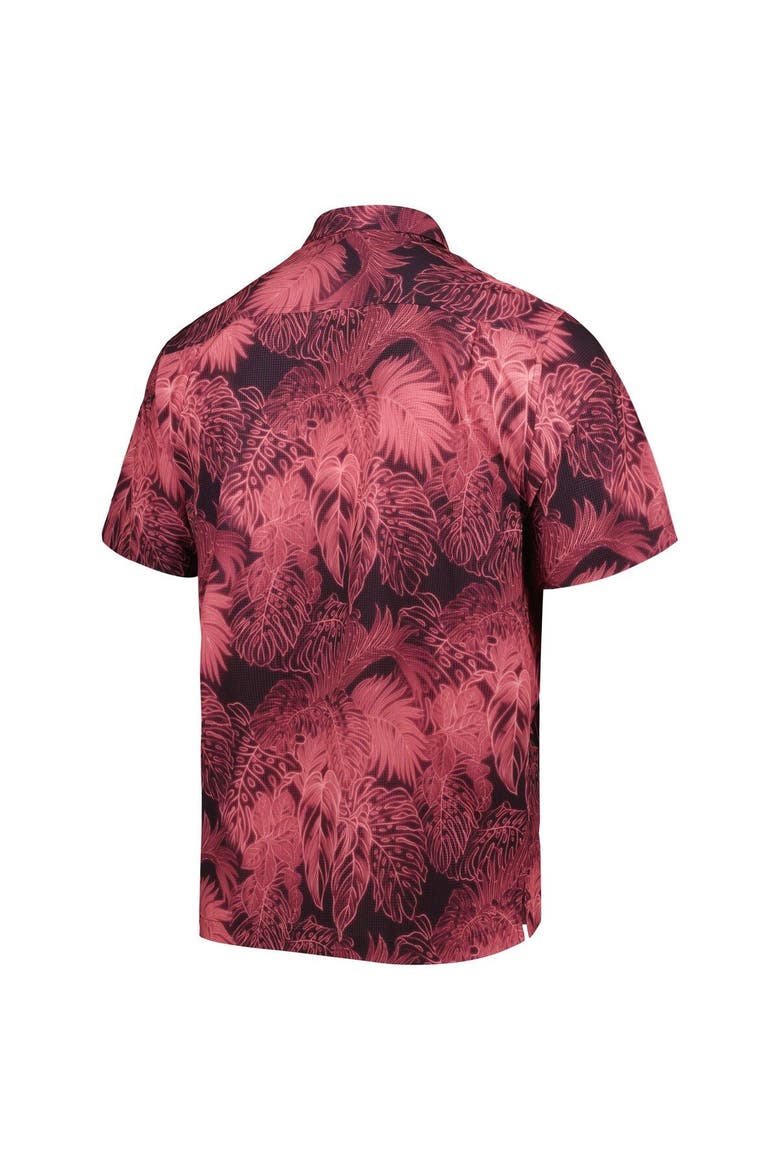 Men's Tommy Bahama Maroon Minnesota Golden Gophers Coast Luminescent Fronds IslandZone Button-Up Camp Shirt, Alternate, color, Maroon