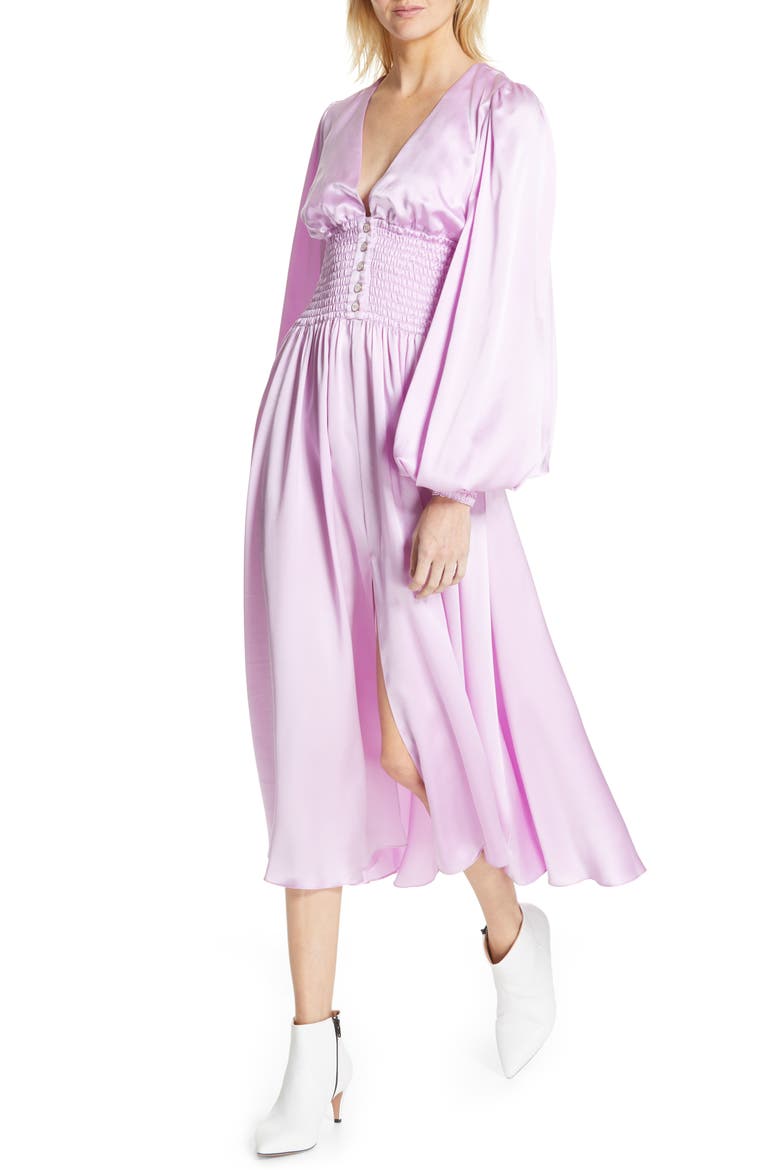 Syros Silk Dress, Alternate, color, LILAC