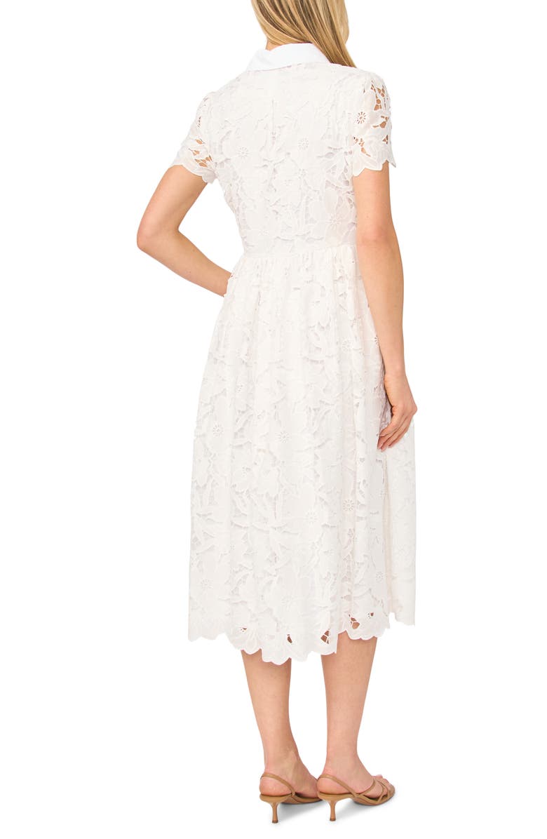 Ted Baker Mona Cutwork Lace Shirtdress, Alternate, color, Ultra White