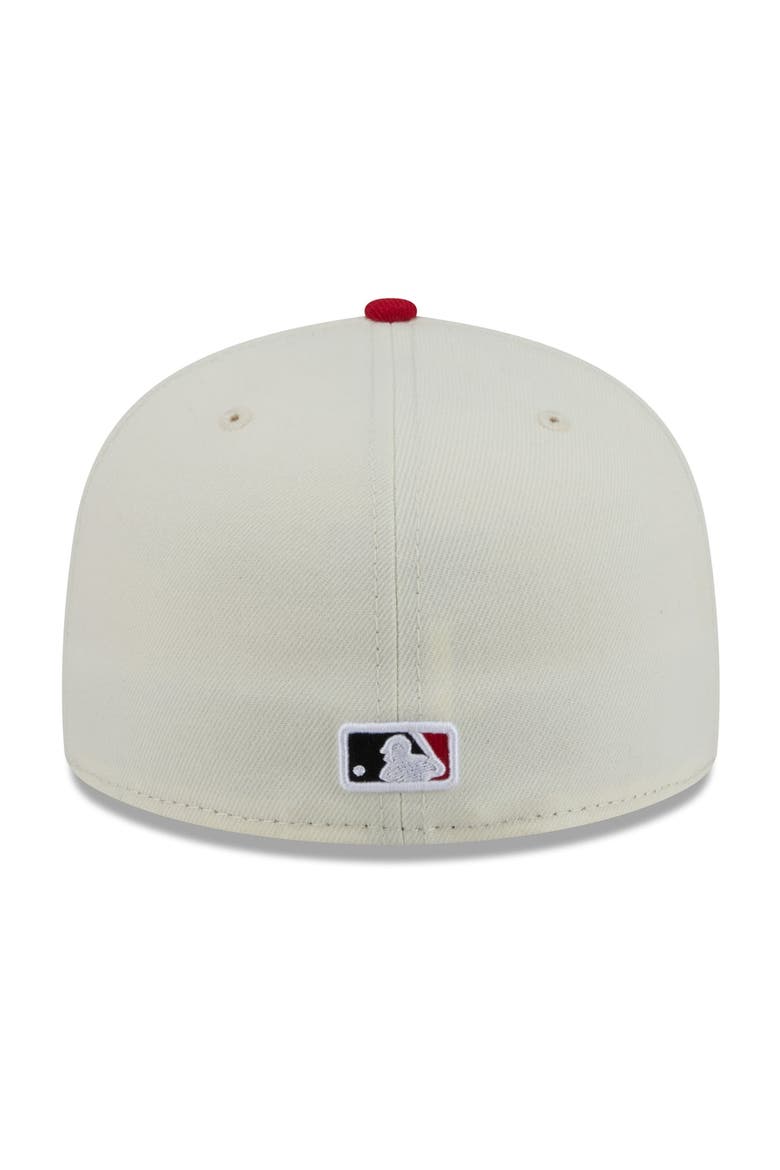 Men's New Era White/Red Cincinnati Reds Blossom 59FIFTY Fitted Hat, Alternate, color, White
