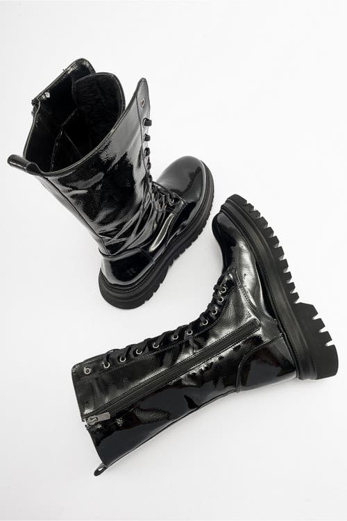 Prologue Shoes Piola Patent Combat Boot In Multi
