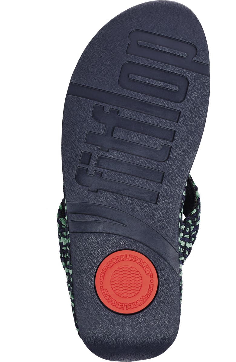 FitFlop Lulu Geo Webbing Flip Flop, Alternate, color, Midnight Navy Mix