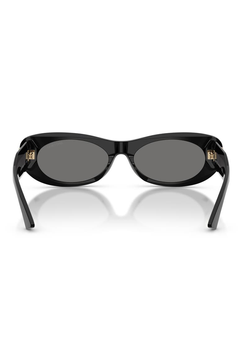Danny 54mm Polarized Oval Sunglasses, Alternate, color, BLACK / POLAR GRAY