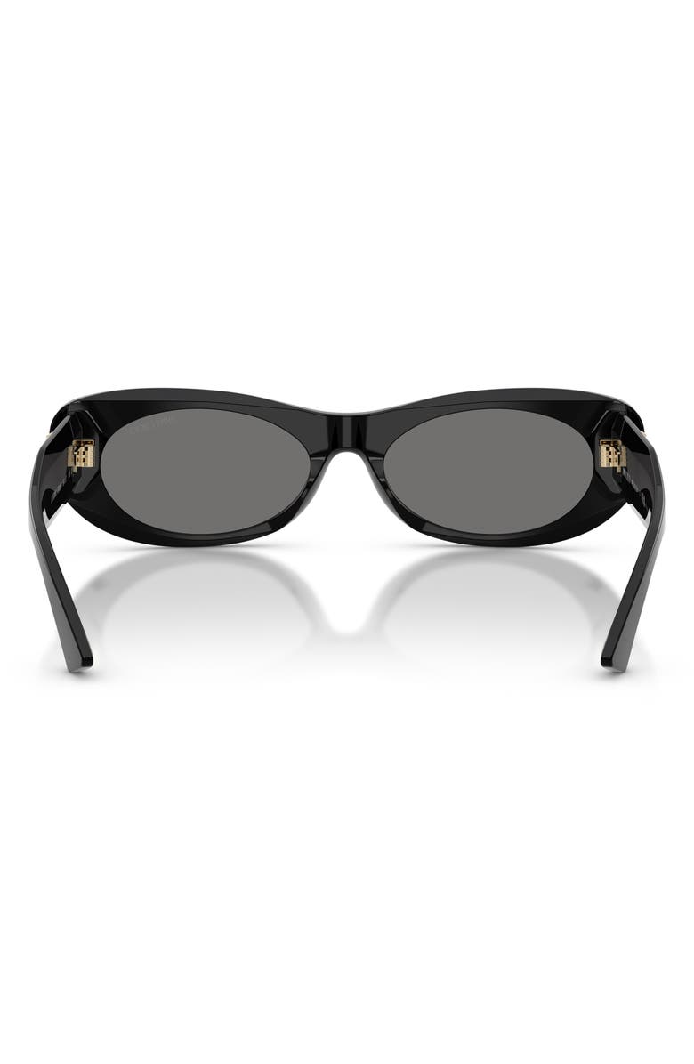 Jimmy Choo Danny 54mm Polarized Oval Sunglasses, Alternate, color, Black / Polar Gray