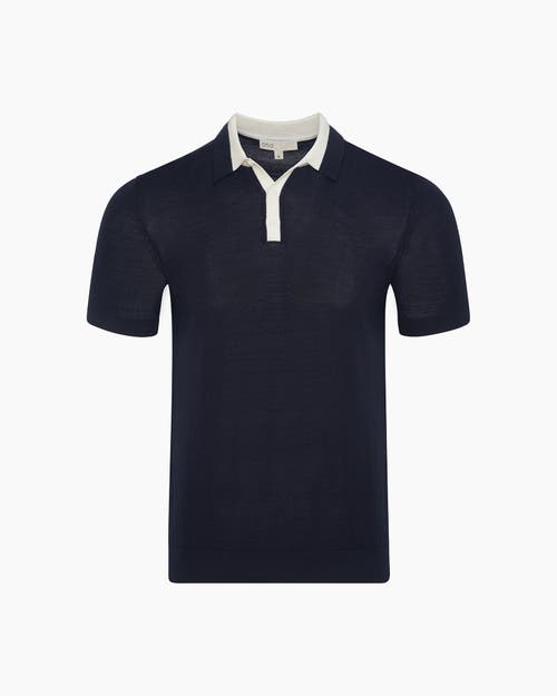 Onia Extra Fine Merino Wool Polo In Blue