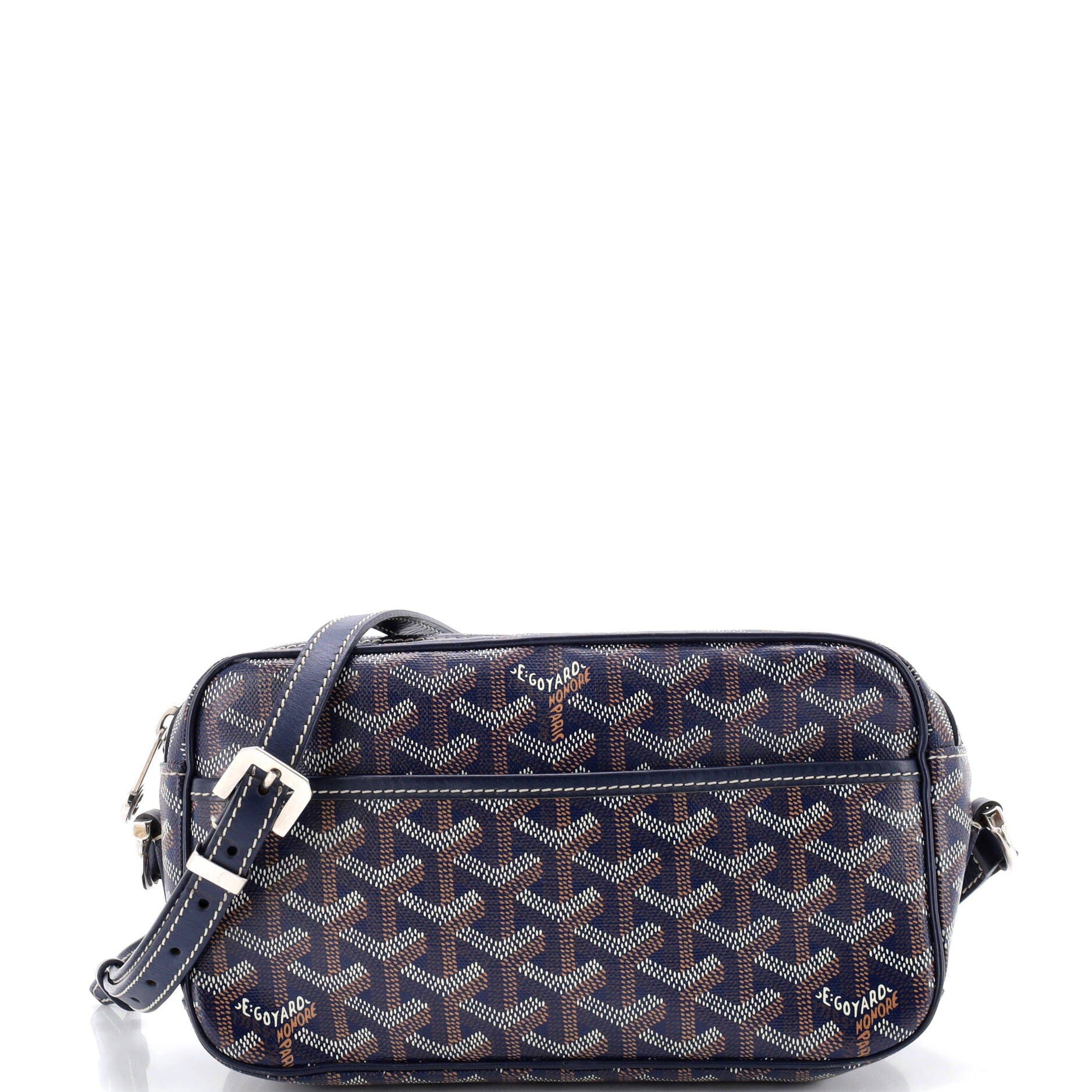 Pre-Owned Goyard Cap Vert Bag Coated Canvas, Main, color, Blue