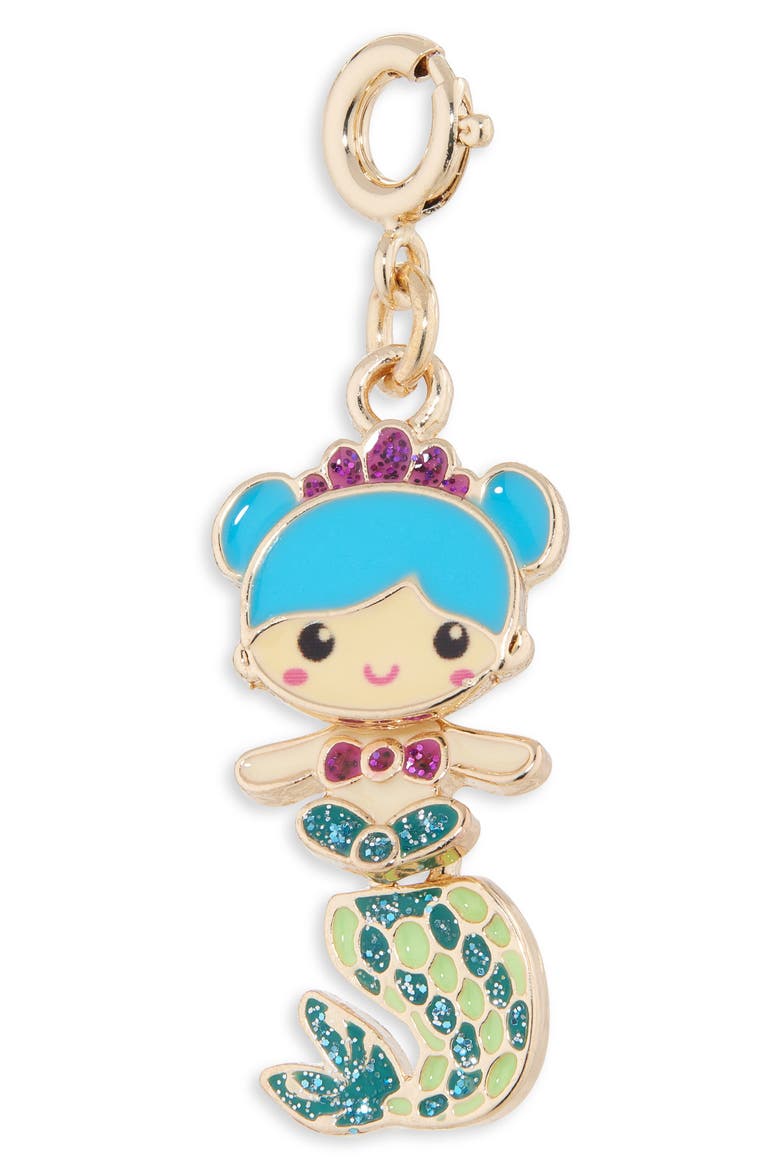 Swivel Mermaid Charm, Main, color, GOLD MULTI