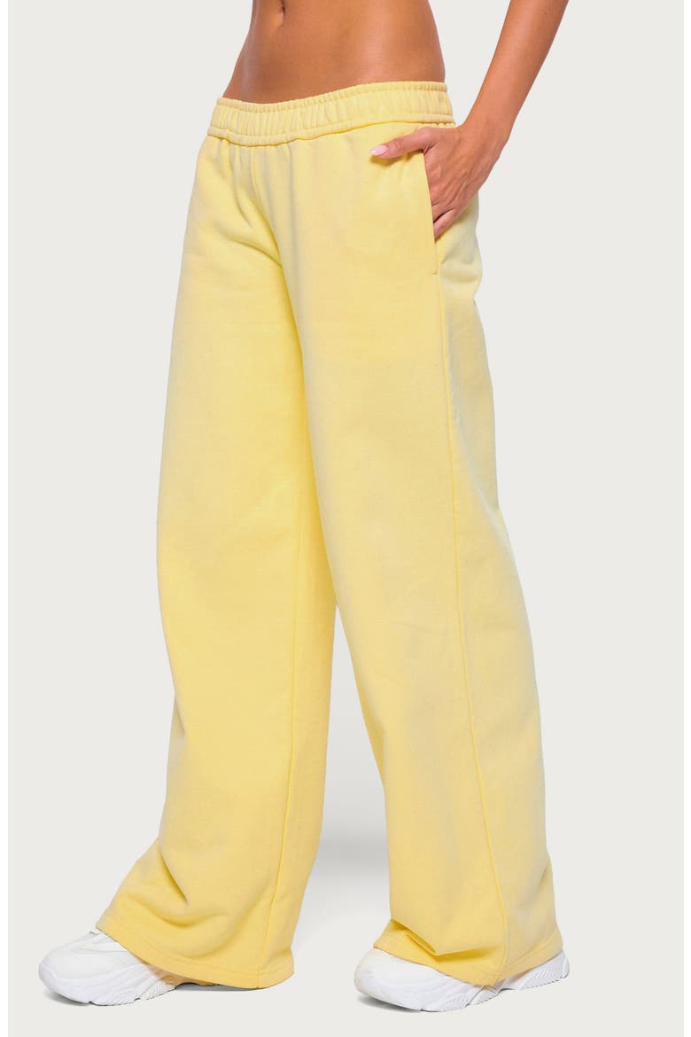 Byrdi Low Rise Wide Leg Sweatpants, Alternate, color, YELLOW