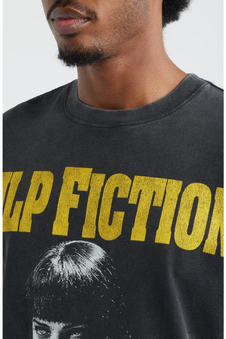Pulp Fiction Milkshake Graphic Cotton T-Shirt, Alternate, color, WASHED BLACK