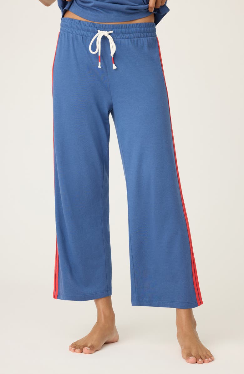 PJ Salvage American Honey Cotton Blend Crop Pajama Pants, Main, color, 