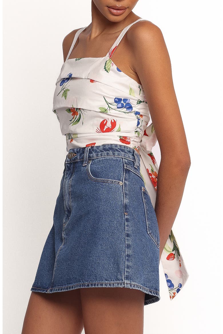 Geneva Fruit Print Bow Accent Cotton Camisole, Alternate, color, OFF WHITE RED