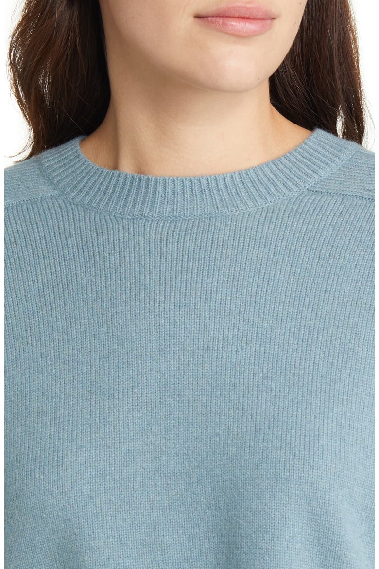 Kiera Cashmere Blend Crewneck Sweater, Alternate, color, BLUE SLATE