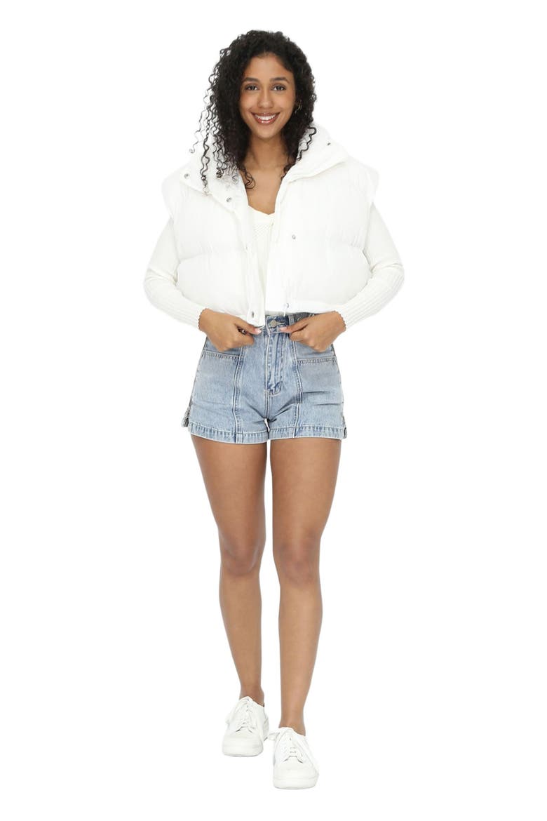 Landslide Zip Off Puffer Vest, Alternate, color, Cream