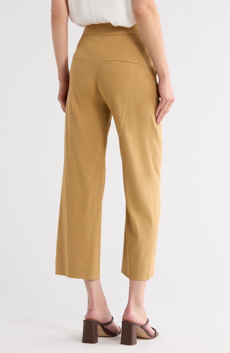 Veronica Beard Brixton Linen Blend Pants, Alternate, color, Desert Khaki