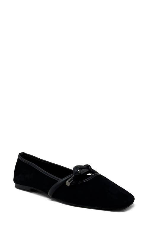 Shushop Adriana Square Toe Ballet Flat In Black