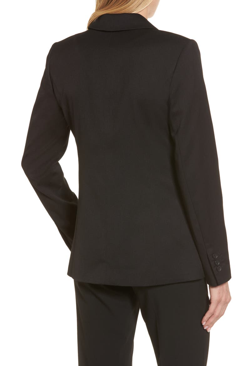 Double Breasted Stretch Blazer, Alternate, color, BLACK