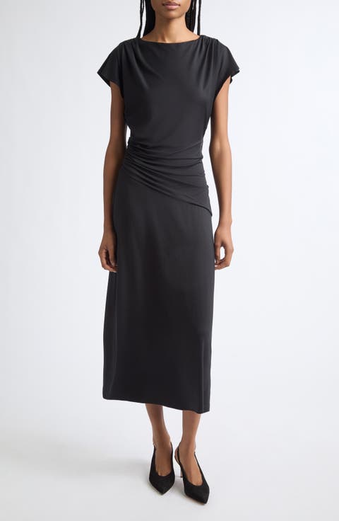 Lila Ruched Midi Dress