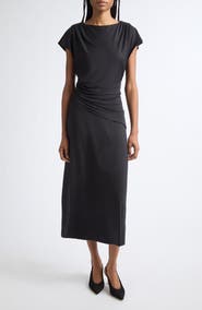 Veronica Beard Lila Ruched Midi Dress