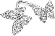 Bearfruit Jewelry 14k Gold Plated Butterfly Ring Dainty Statement Trendy Gift