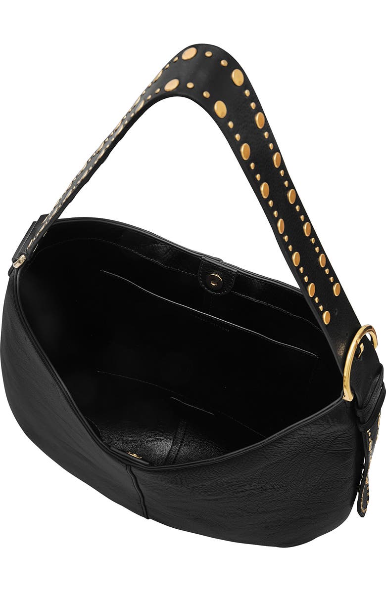 Rebecca Minkoff Naomi Leather Hobo Bag, Alternate, color, Black
