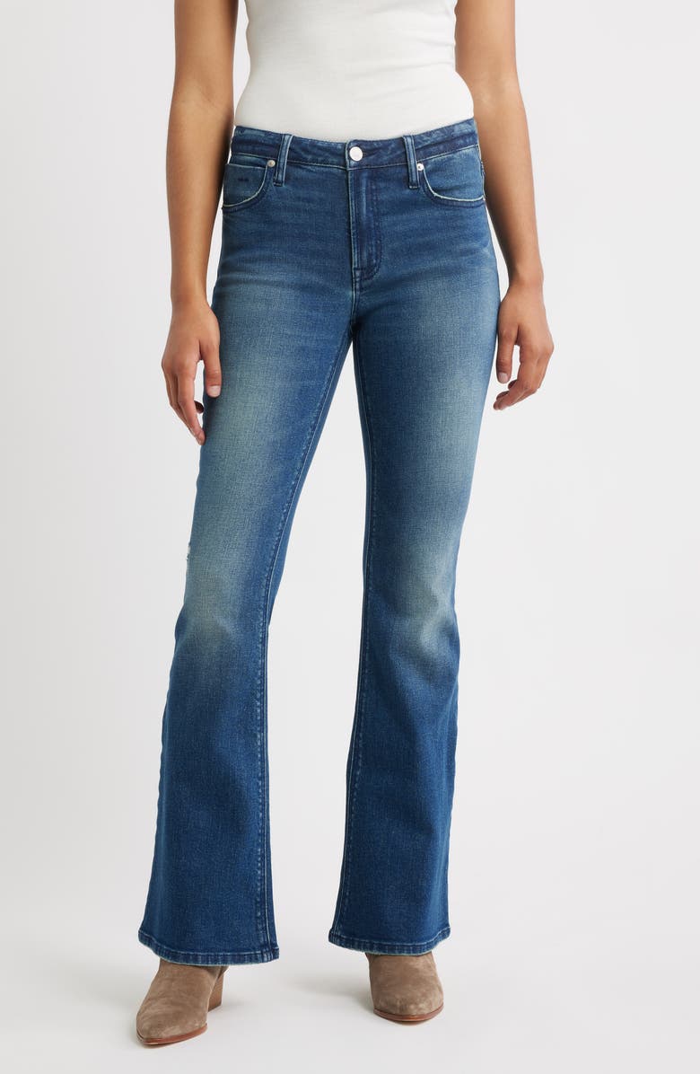 CITY BLUES Eiffel Flare Jeans, Main, color, Dark Whisker Wash