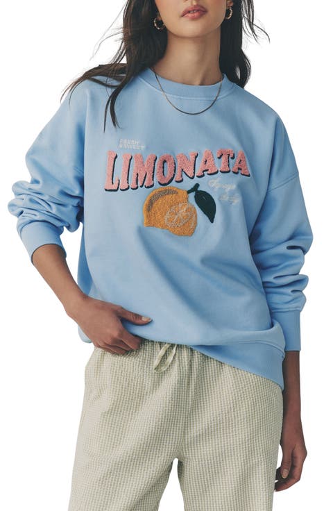 Graphic Lemon Print Sweatshirt