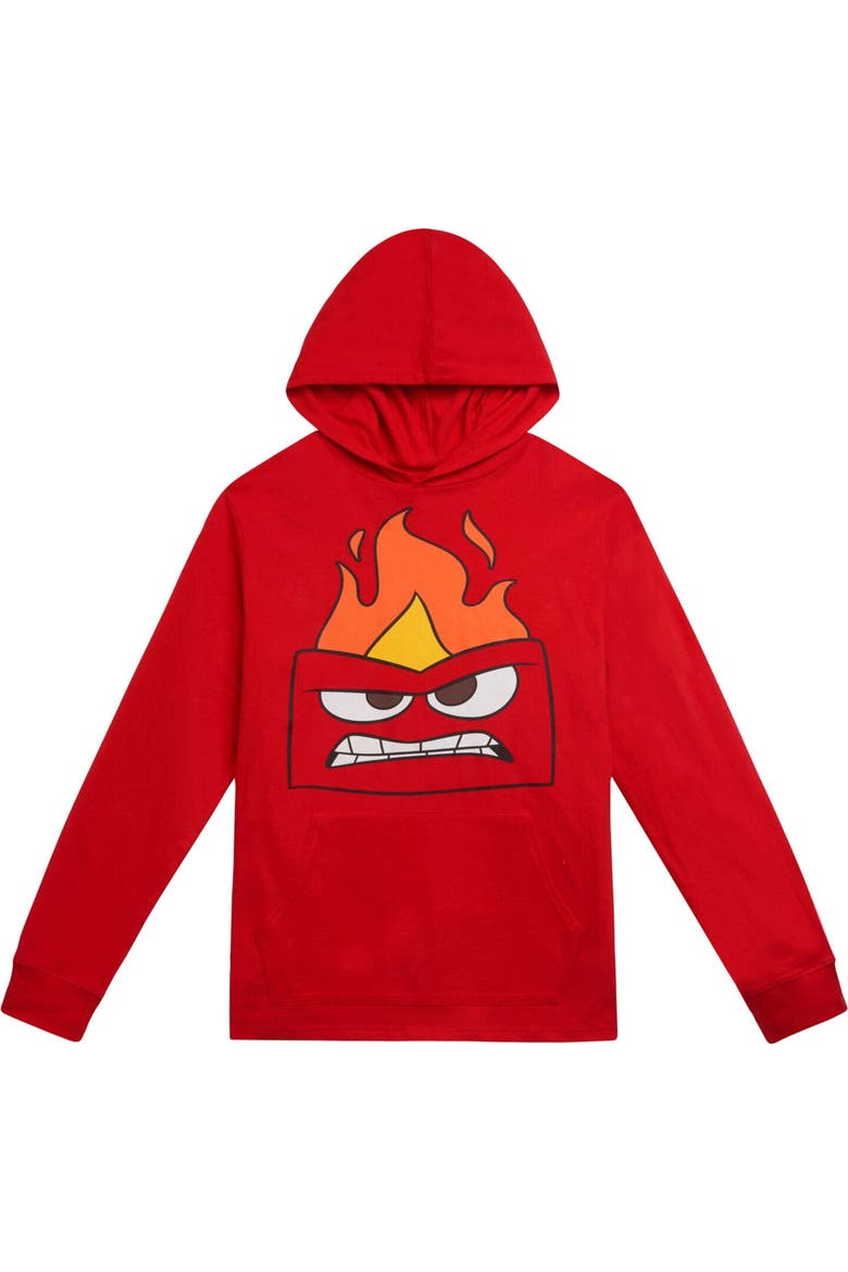 Inside Out Jersey Hooded Long Sleeve Tee, Main, color, Bright Anger Red