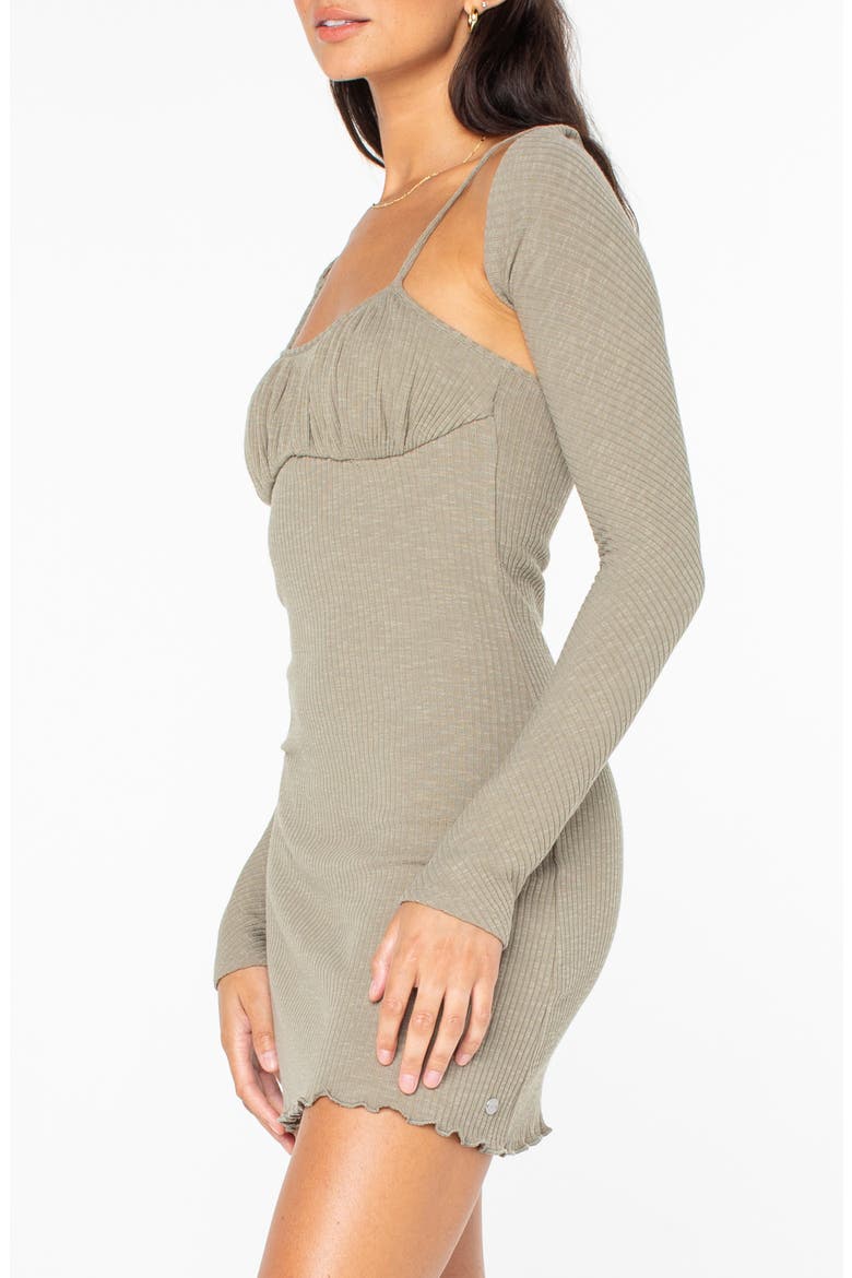 Twin Flame Minidress & Shrug Set, Alternate, color, VETIVER