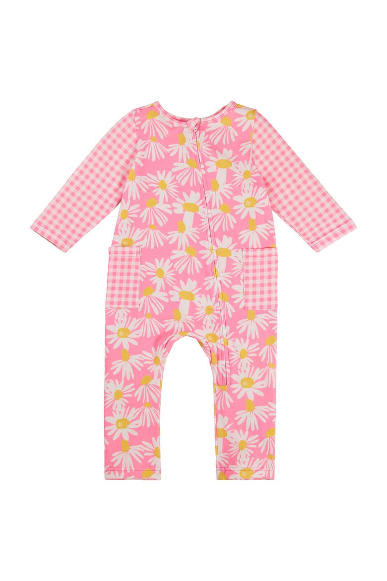 Long Sleeve Everyday Romper, Main, color, Light Pink Daisy