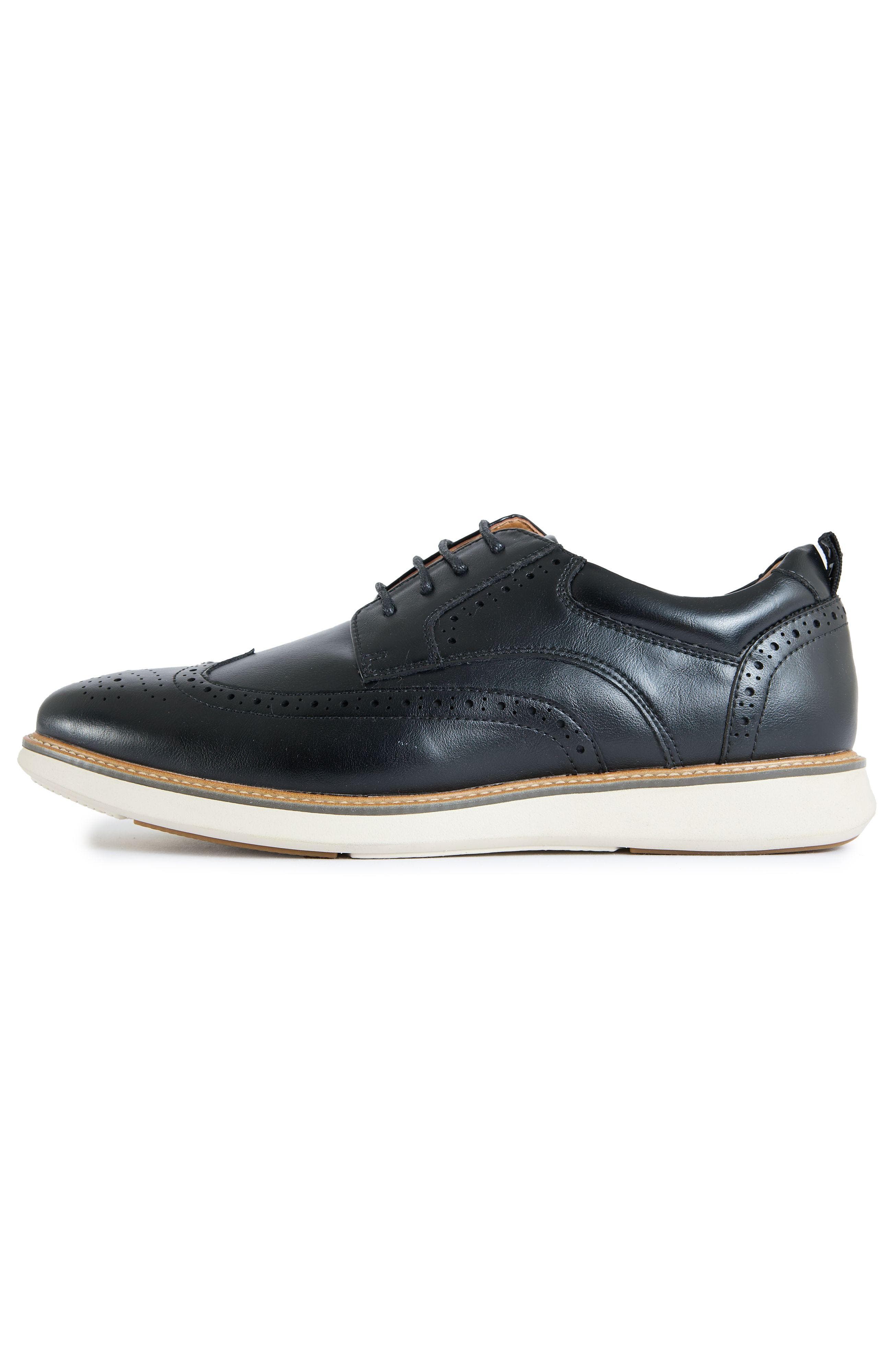 Okra Brogue Casual Shoes, Alternate, color, Black