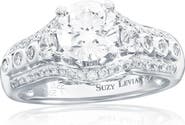 SOUZANA by Suzy Levian 18K White Gold 1.22ct GIA-Certified Diamond & 0.62cttw Diamond Ring