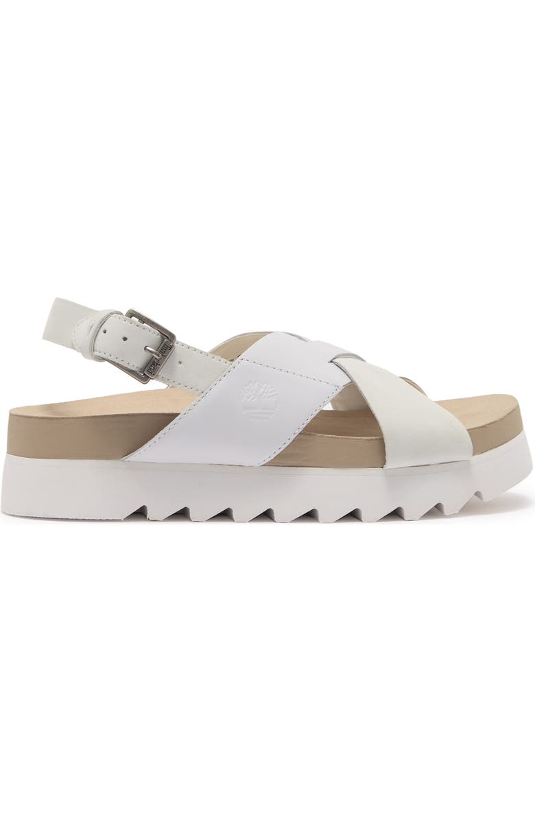 Timberland Santa Monica Sunrise X-Band Leather Platform Sandal, Alternate, color,